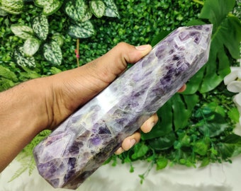 Large Amethyst Tower - Amethyst Point - Amethyst Crystal Tower - Crystal Tower - Amethyst Obelisk - Christmas Gift - Crystal Specimen A-4037