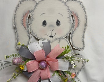 Bunny Door Hanger, Spring Bunny Door Hanger, Easter Bunny Decor