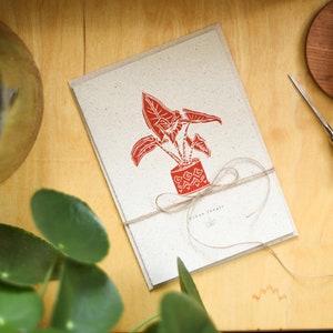 Carte pliante Linoléum Impression Grass Paper A5 - Urban Jungle