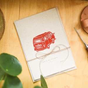 Carte pliante Linoléum Impression Grass Paper A5 - En route pour la liberté