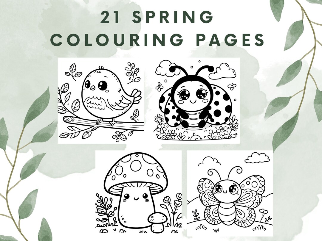 Spring Coloring Pages for Kids, Toddlers, Preschoolers Toddlers ...
