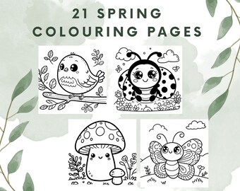 Spring Coloring Pages For Kids, Toddlers, Preschoolers Toddlers Coloring Book Simple Coloring Pages Homeschool Printable, Kindergarten