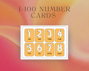 Printable Number Flash Cards 1-100 – Toddler and Preschool (PDF File)