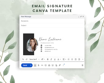Modern Email Signature Canva Template (Instant Download)