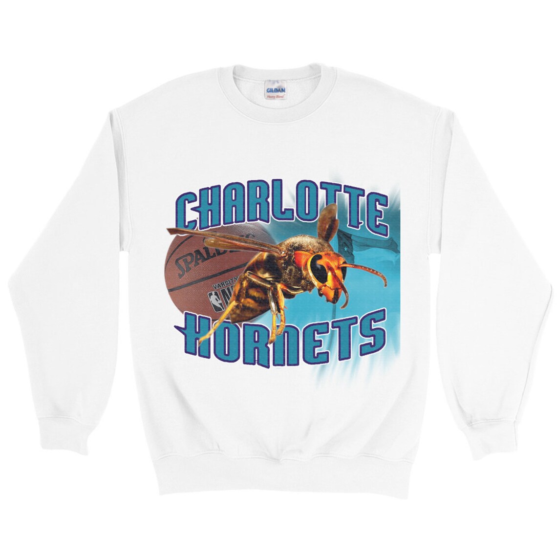 charlotte hornets vintage crewneck