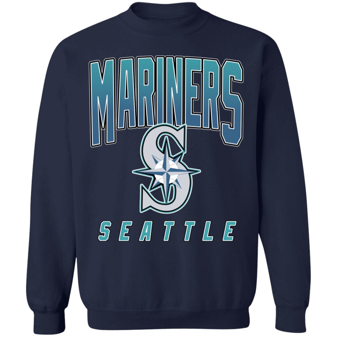 Seattle Mariners Retro MLB Crewneck Sweatshirt Sweater Etsy