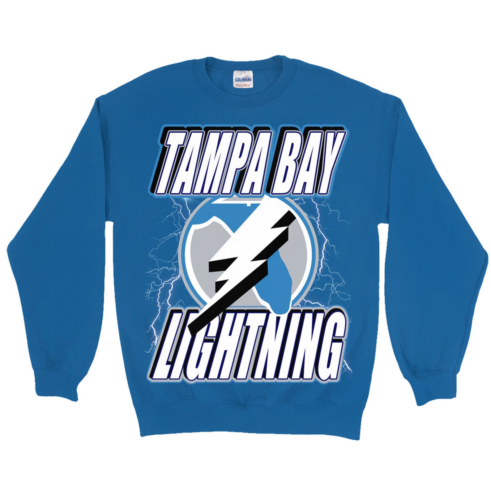 Tampa Bay Lightning 90'S Vintage Nhl Crewneck Sweater Etsy