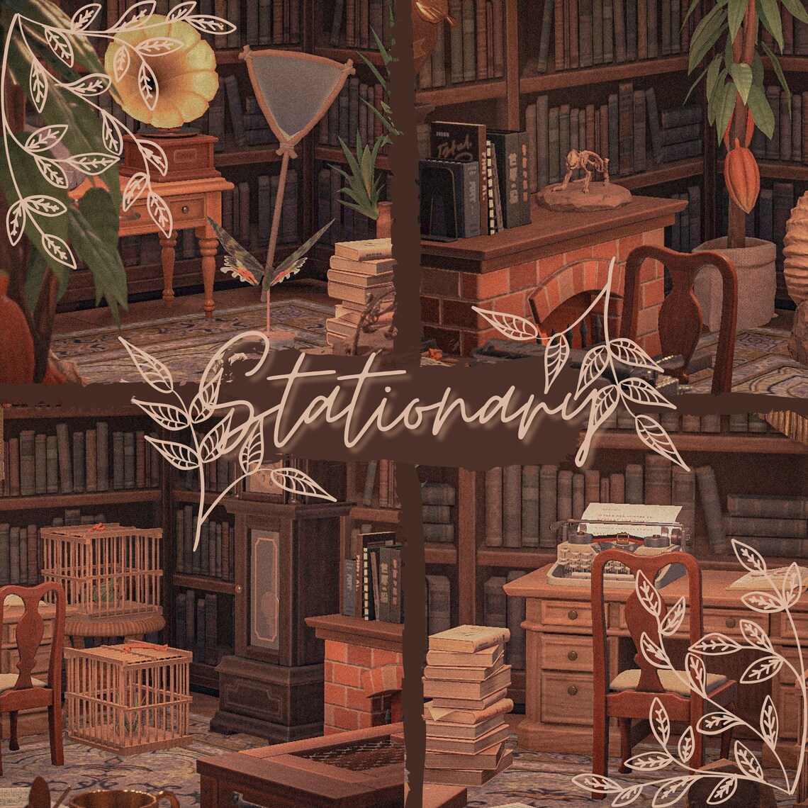 Stationary acnh dark academia/vintage themed lightroom Etsy