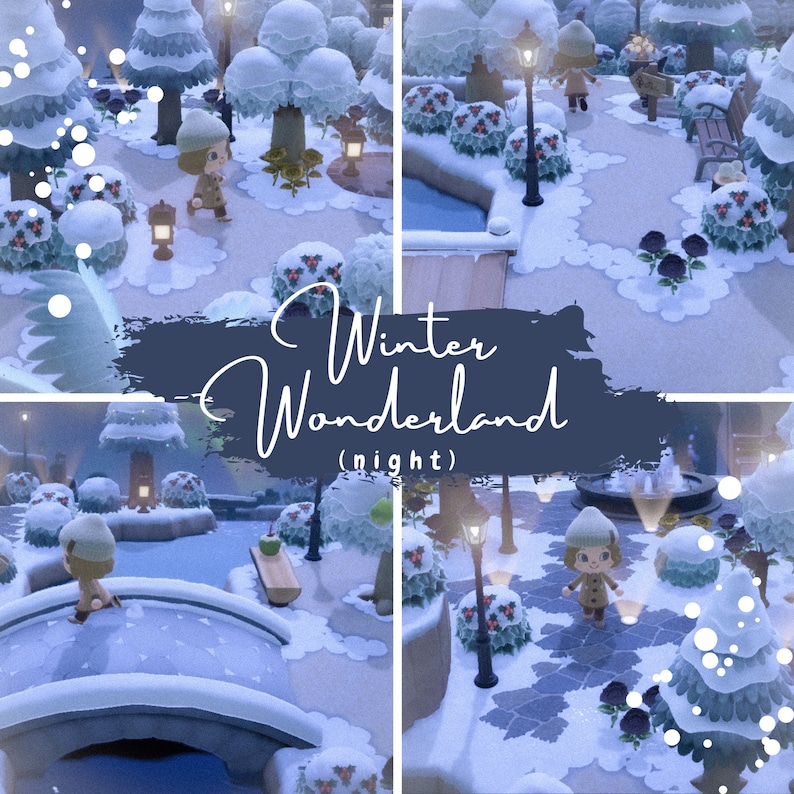Winter wonderland night acnh winter themed lightroom Etsy