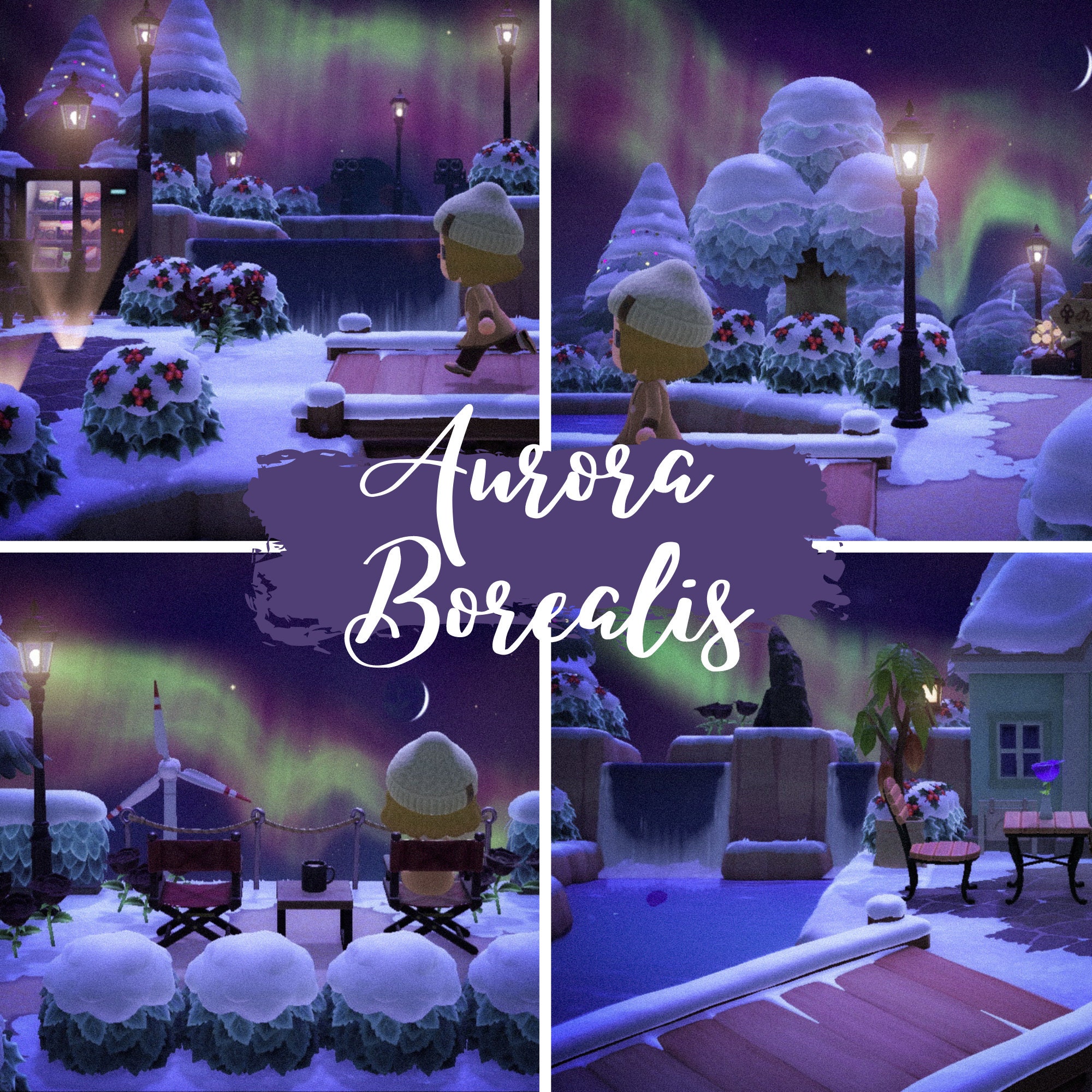Aurora borealis acnh winter themed lightroom preset for Etsy