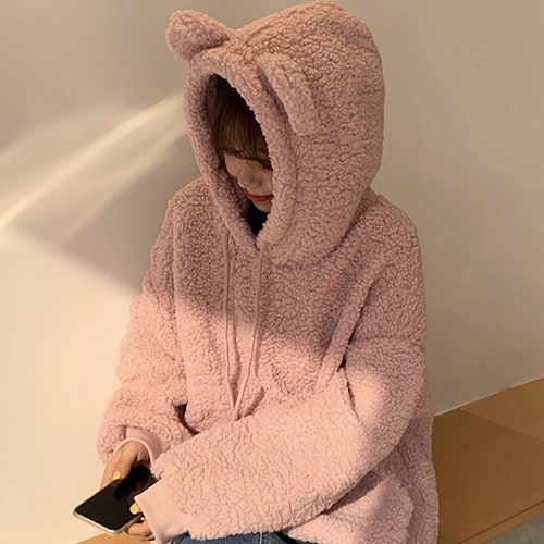 CAT EAR Hoodie for Women Cute Light Sweatshirt With Cat Ears Etsy