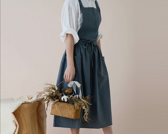 Cotton Kitchen Apron Waterproof for Women Pinafore Dress - Etsy UK