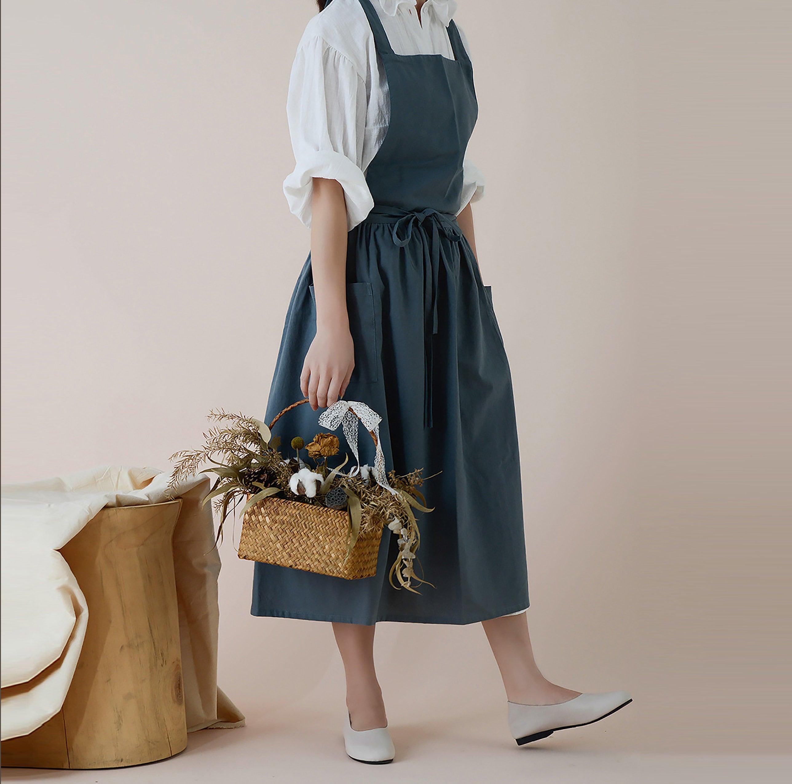 Cotton Kitchen Apron Waterproof for Women Pinafore Dress - Etsy