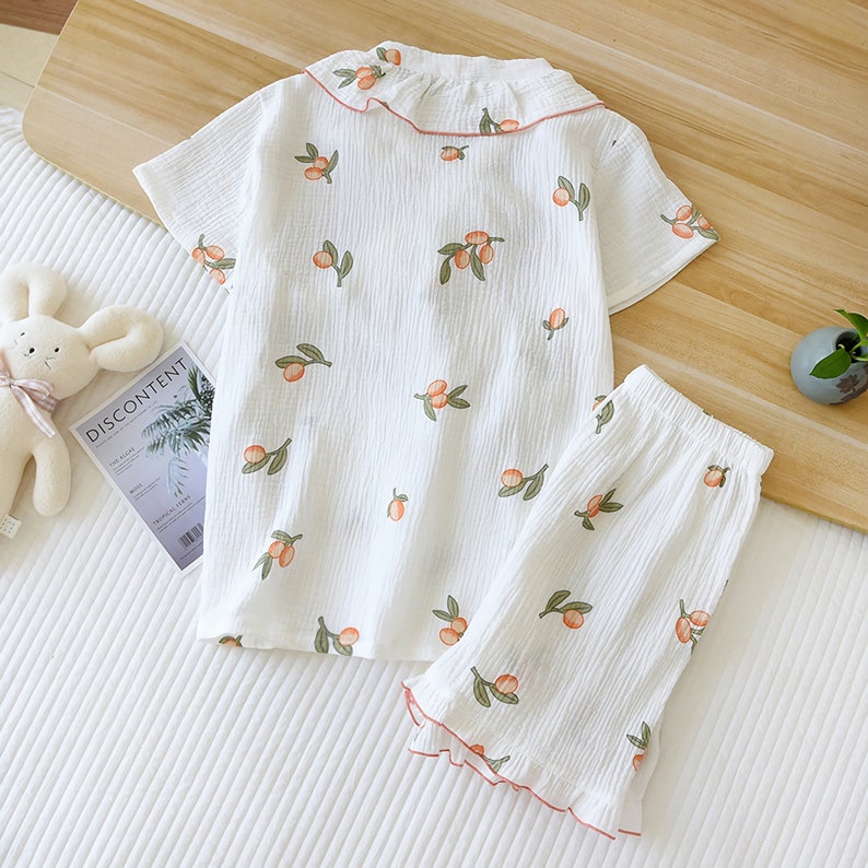 Cotton Kimono Pajamas Set Japanese Robe and Short Pants - Etsy