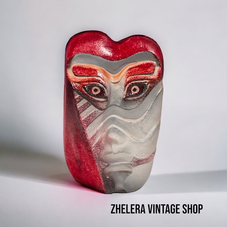 Mats Jonasson KIWOK Miniature Mask Crystal Art Glass Sculpture Etsy