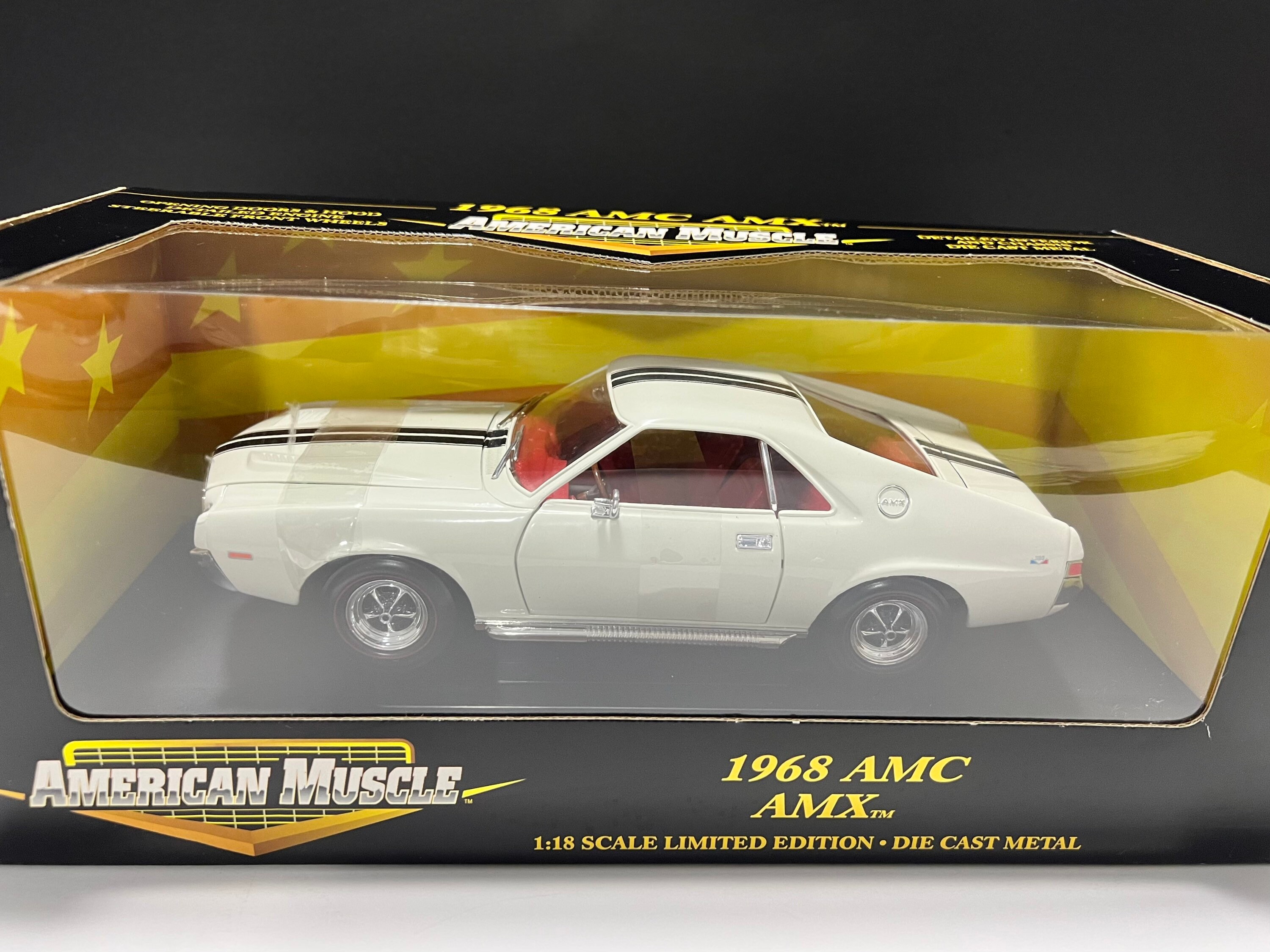Diecast 1968 AMC AMX 1:18 Scale White With Stripes - Etsy