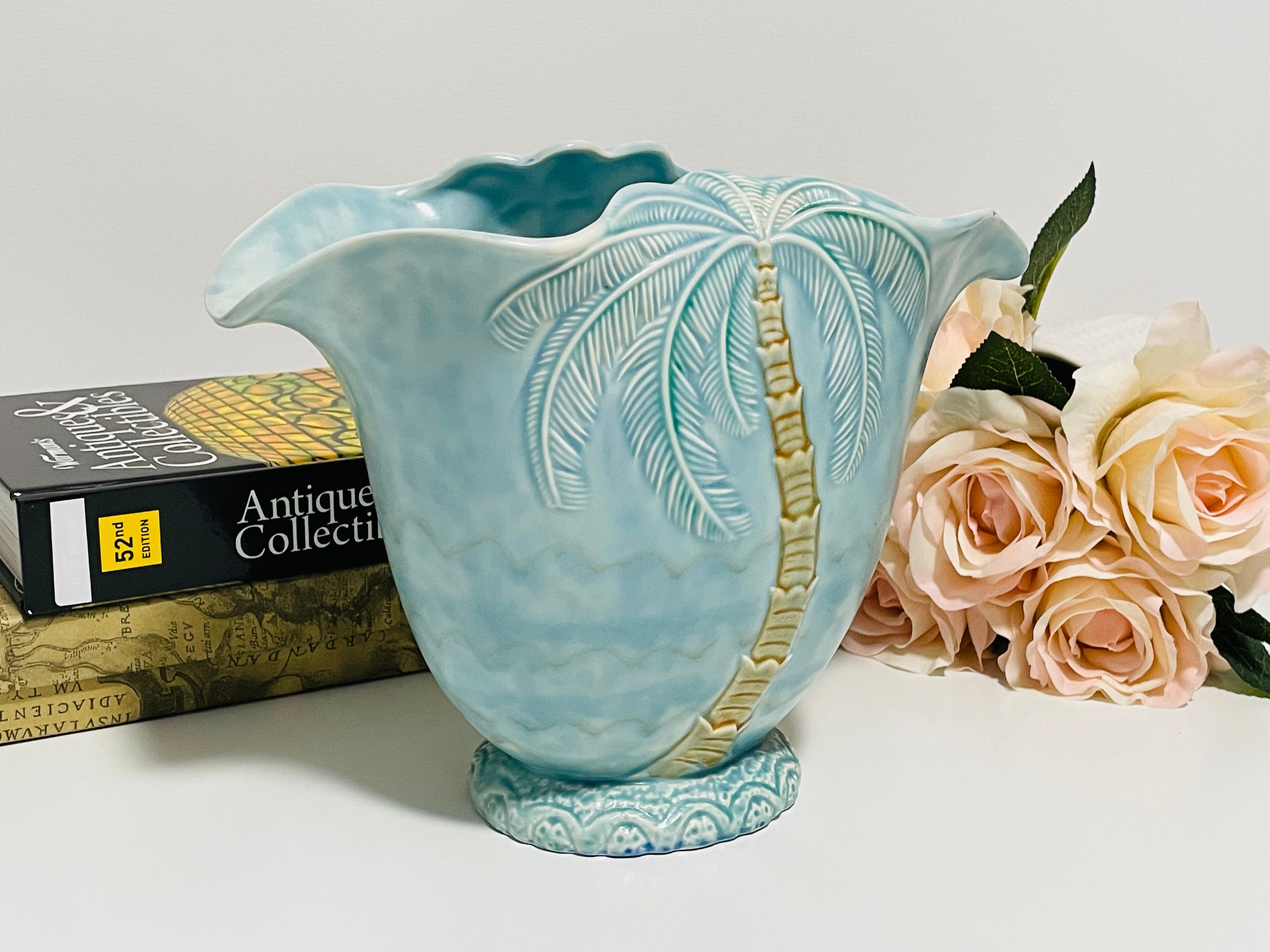 Vintage Beswick Palm Vase, Palm Tree Vase Art Deco Beswick Ware England