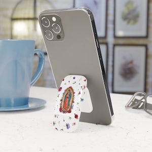 Virgen de Guadalupe Phone Click-On Grip - Telefoonhoesje, Virgen Guadalupe, Virgen Maria, Religious Gift, la toxica, la loteria, telefoonhouder
