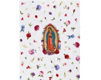 Our Lady of Guadalupe - Velveteen Plush Blanket, Virgen Guadalupe, Virgen Maria, Mexicana, Regalo para mama, Religious Gift, Navidad Regalo