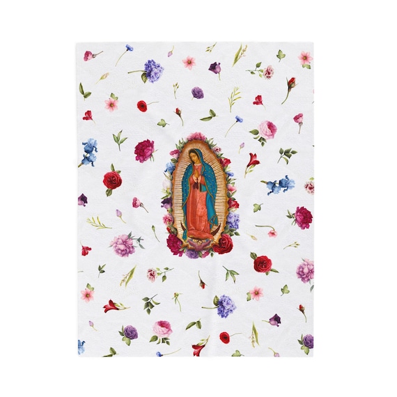 Our Lady of Guadalupe - Velveteen Plush Blanket, Virgen Guadalupe, Virgen Maria, Mexicana, Regalo para mama, Religious Gift, Navidad Regalo