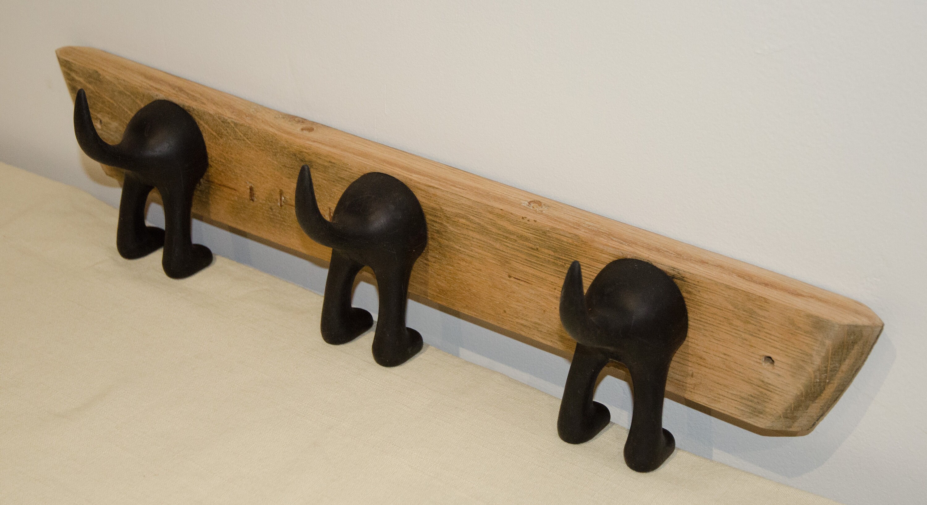 Dog Tail Coat Hooks on Solid Oak Whisky Barrel Lid Etsy UK