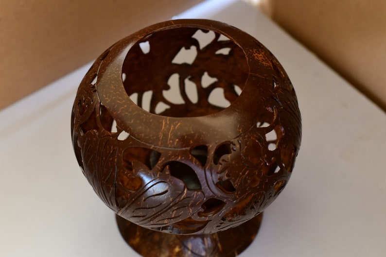 Coconut Shell Tealight Candle Holder: Balinese Home Decor - Etsy