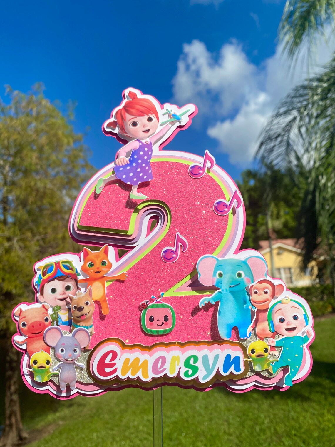 cake topper Colorful topper Cococmelon Etsy