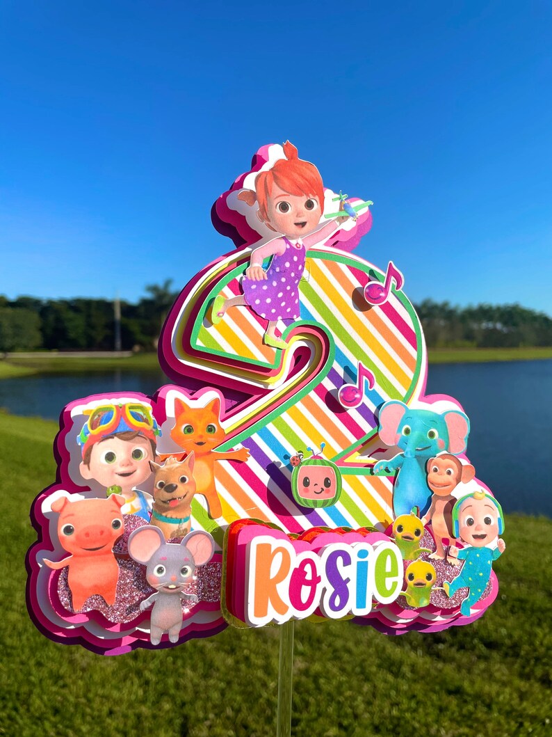 Cake Topper Colorful Topperpersonalized Etsy UK