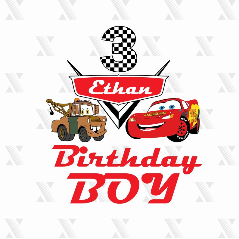 Birthday Disney Car SVG DXF PNG included files for Cricut  Etsy