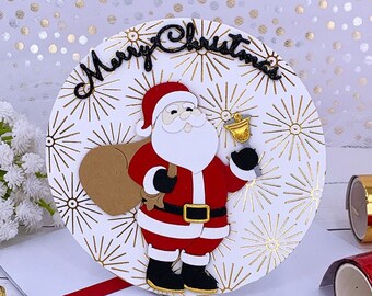 Handmade Santa Note Card, 0093