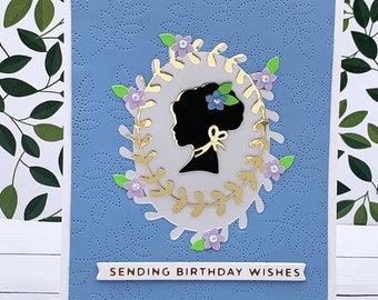 Handmade Cameo Note Card, 0111