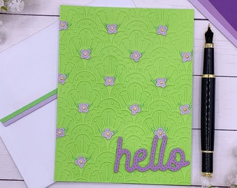 Handmade Hello Note Card, 0001