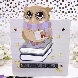 Handmade Owl Note Card, 0286