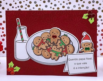 Handmade Gingerbread Cookies Note Card, 0384