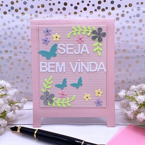 Handmade Seja Bem Vinda Note Card, 0276
