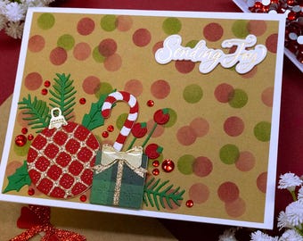 Handmade  Season's Joy Note Card, 0415