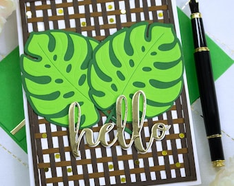 Handmade Hello Note Card, 0031