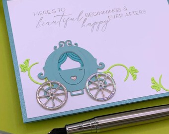 Handmade Wedding Note Card • Clean Minimalist Design • Hot Foiled Sentiment • Elegant Wedding Greeting Card, 0395