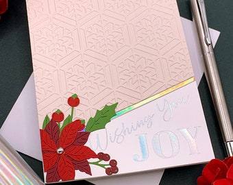 Handmade Wishing You Joy Note Card,  0336