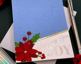 Handmade Wishing You Joy Note Card,  0332