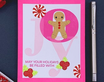 Handmade Christmas Note Card,  0366