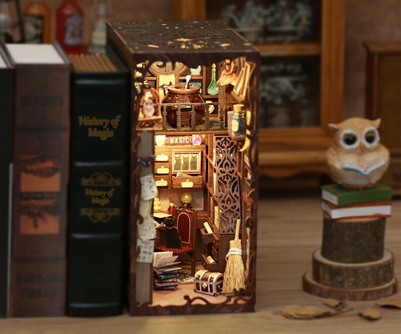 Booknook Book Nook Bookshelf Insertbooknook Kit Bookshelf Etsy