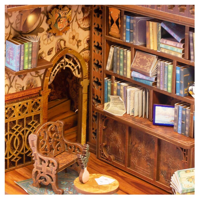 Book Nookbooknook Kit With Dust Cover Book Nook Shelf Insert Etsy