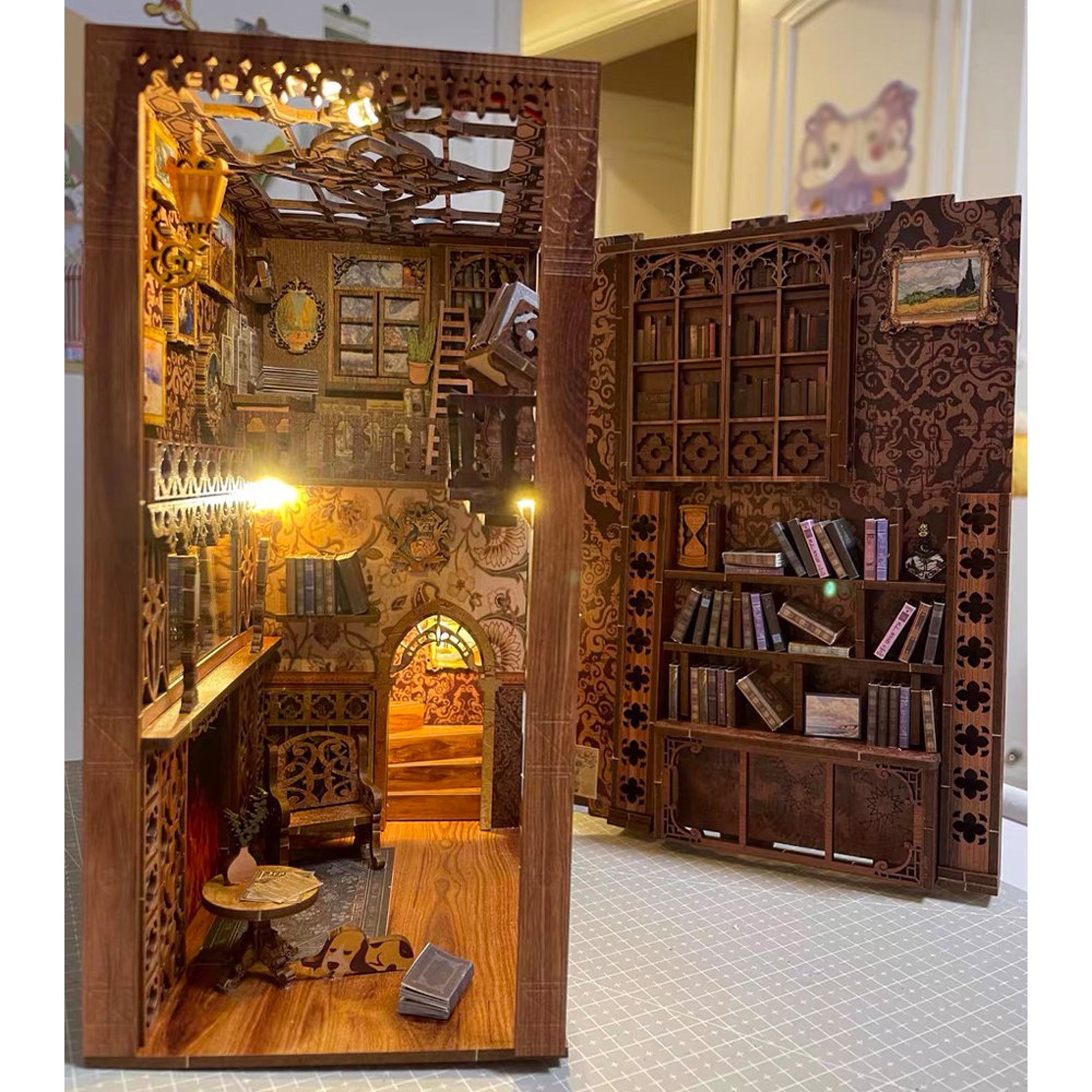 Book Nookbooknook Kit With Dust Cover Book Nook Shelf Insert - Etsy