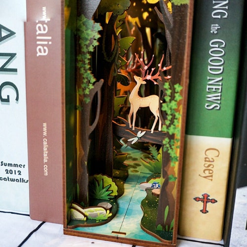Forest Path Book Nook Shelf Insert Decor Etsy Canada