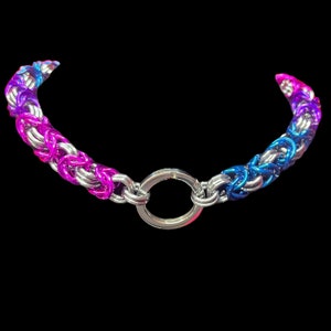 Chunky Bi-Pride Byzantine Chain Chainmaille Day Collar