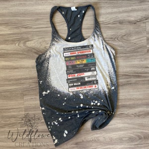 Vintage Rock n Roll Cassette Tape Tank Top, Bleached Shirt, Cassette Tapes, Rock Cassette, Rock n Roll Shirt, Music Shirt, Band Name Shirt