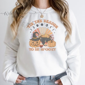 Tis The Season To Be Spooky Sweatshirt, Halloween Sweatshirt, Fall Sweatshirt