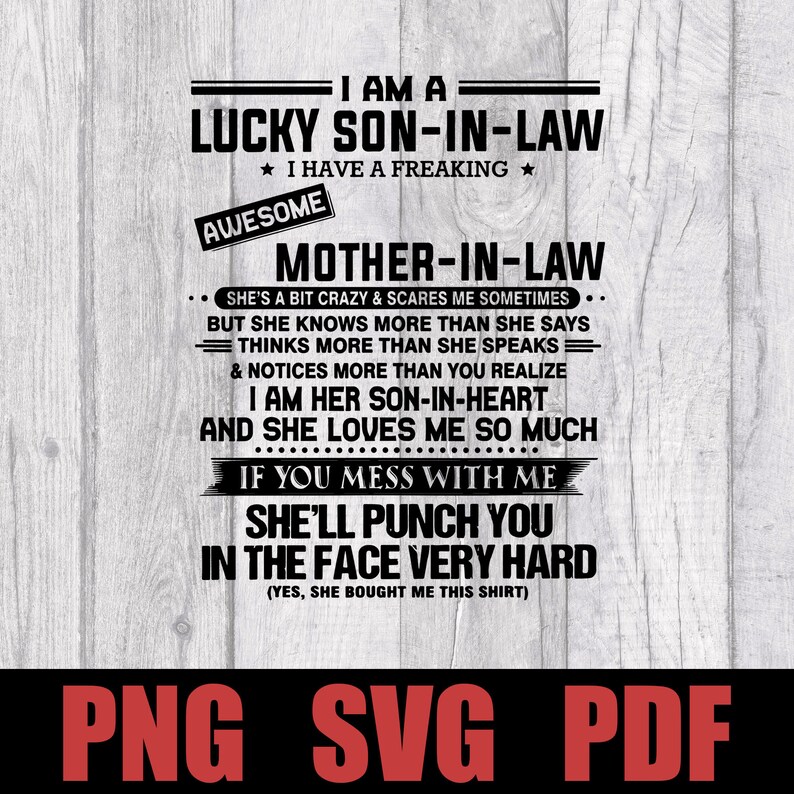 Free Free 285 Son In Law Svg SVG PNG EPS DXF File