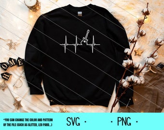 Heartbeat Guitar Lover Svg SVG File